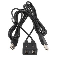 150CM Car  for DASH Flush Mount AUX USB Port Panel Dual USB Extension