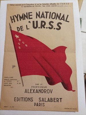 alte Partitur Nationalhymne der UdSSR