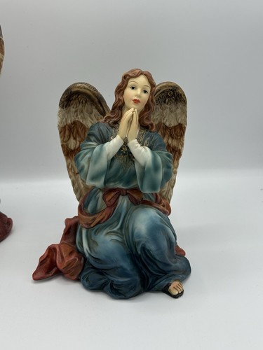Grandeur Noel Collectors Edition 4 Piece Porcelain Large Angel Set 1999 Vintage - Picture 9 of 21