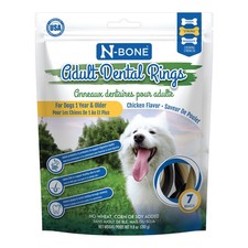 N Bone Adult Dental Rings For Dogs 9.8 Ounce Natural Chew Treats Made In Usa
