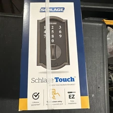 Schlage Touch Aged Bronze Camelot Deadbolt - BE375VCAM716 new factory sealed 