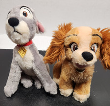 Disney Store's Lady  the Tramp from Lady  The Tramp 8 Inch Bean Bag Plush