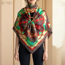 RARE VINTAGE HERMES Silk Scarf "Grande Tenue" Carre 90 by Henri d'Origny