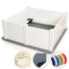 48"x 48" Whelping Box Kit for Dogs and Puppies with Rails,Suitable for Large/...