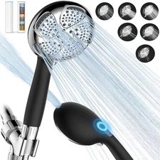 FEELSO Filter Shower Head 7-Mode High Pressure Water-Saving Handheld Shower Head