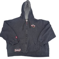 Vintage Disney Store Mickey Gray Full Zip Hoodie Mens XXL Y2k Disneyland Parks
