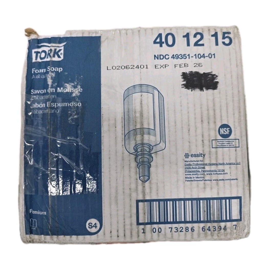 Tork Antibacterial Foam Hand Soap S4 Refills 40 12 15  Lot Of 5- 