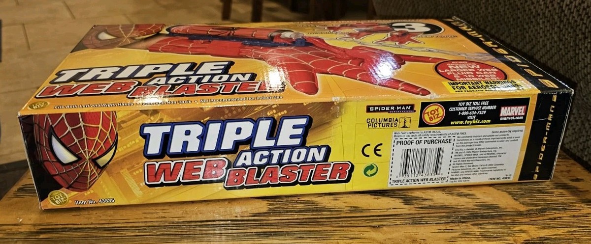 04' SPIDER-MAN Triple action web blaster Vintage 2004 Toy Biz