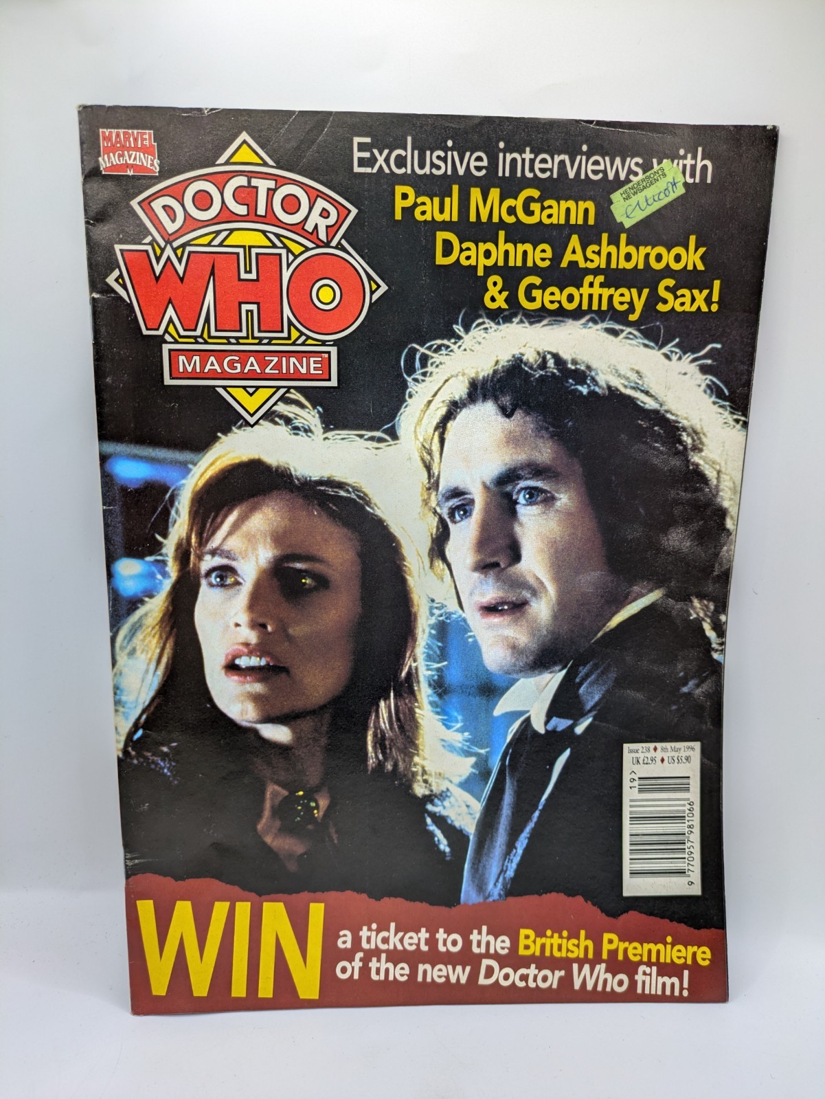 Doctor Who Magazine #238 Paul McGann TV Movie 1996 DWM Ashbrook Sax