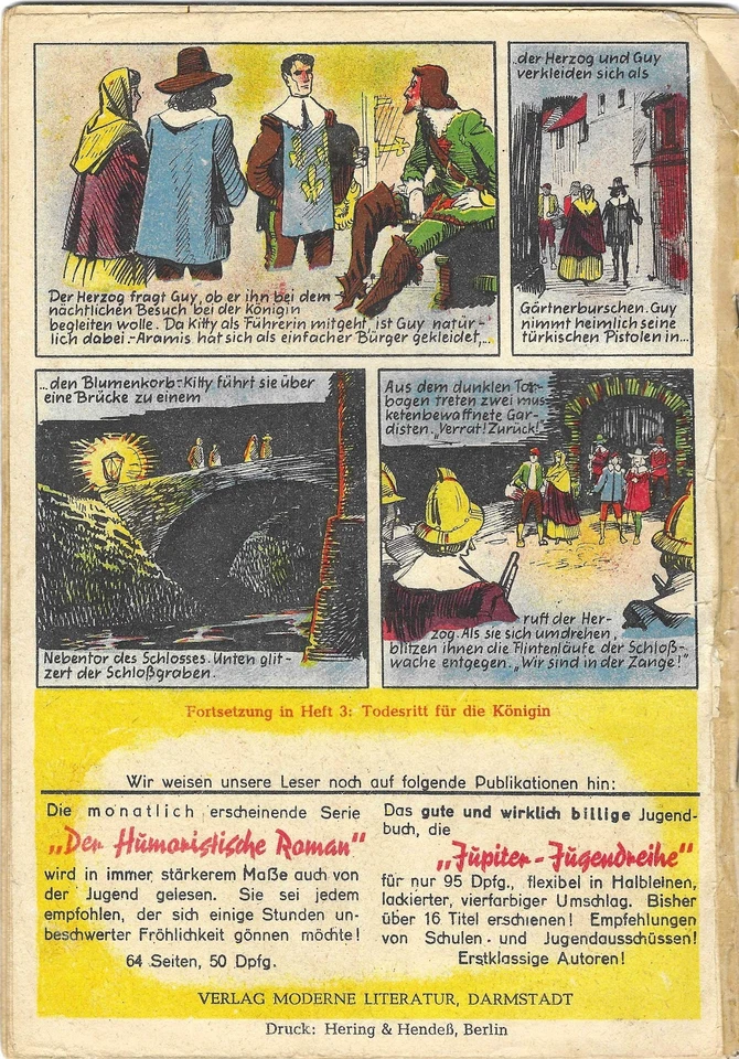3 Musketiere Gb Nr. 1-7, 9, 10 Original Verlag Moderne Literatur/Titanus - Bild 4 von 4