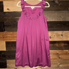 Ann Taylor LOFT Pink Rose Sleeveless Dress Pockets 10 Women’s