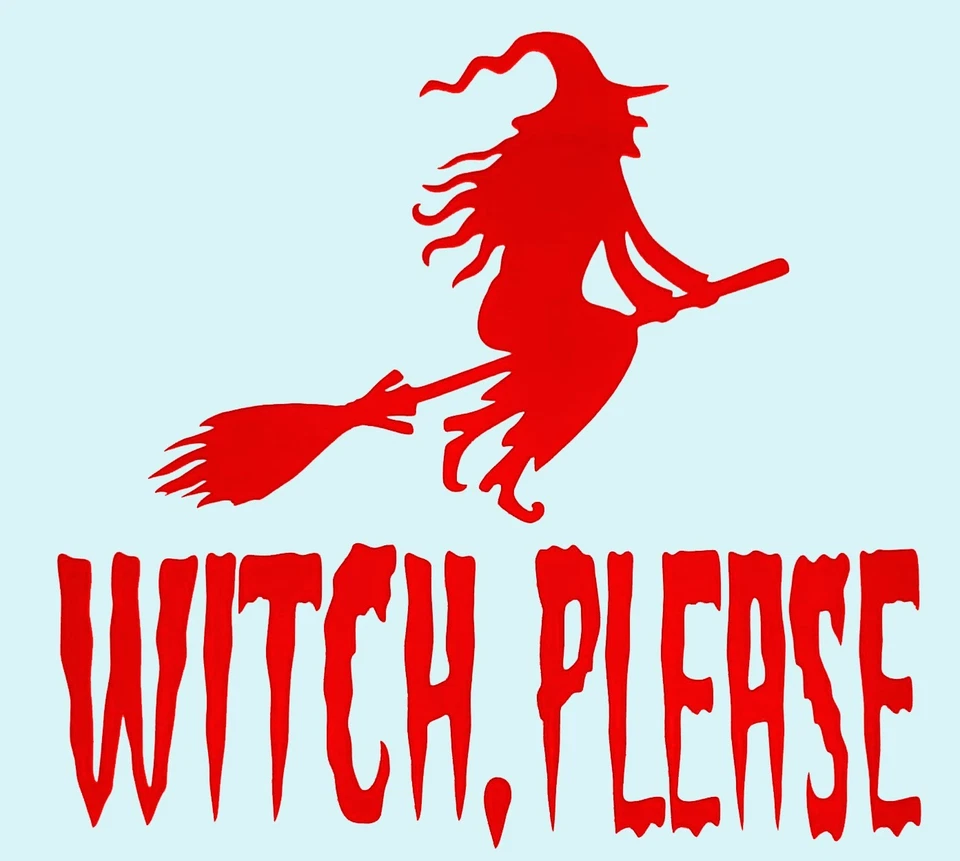 Witch Please 5 pulgadas ventana coche/portátil vinilo pegatina lindo y divertido Foto 4 de 4