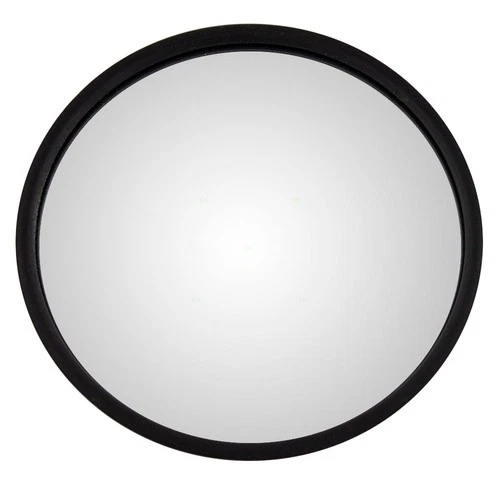 Universal Convex Stainless Steel 7.5" Round Side Mirror with L Bracket