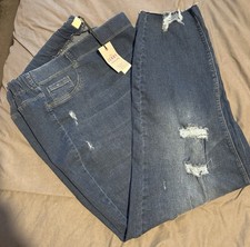 Ladies Size 34-36 Yours Plus Size Jeggings Stretchy Ripped Jeans New With Tags