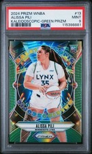 2024 PANINI PRIZM WNBA KALEIDOSCOPIC ALISSA PILI #13 GREEN PRIZM RC PSA 9