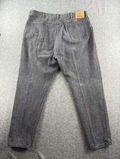 VTG Wrangler Mens Jeans 42x32 Black Straight Relaxed Denim Cowboy Rodeo USA MADE