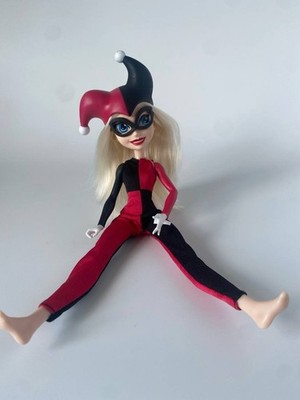 DC Super Hero Girls Harley Quinn Doll Mattel 2019 Jester Hat Outfit Loose