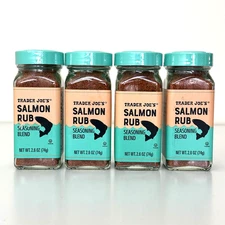 4 Pack Trader Joe’s Salmon Rub Seasoning Blend 2.6 oz ea