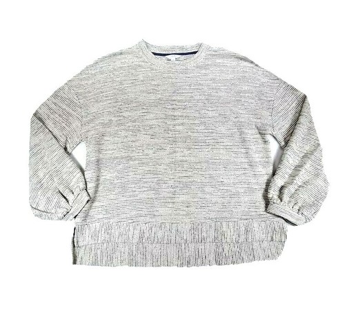 Cream Ribbed Cardigan Sweater Sz 