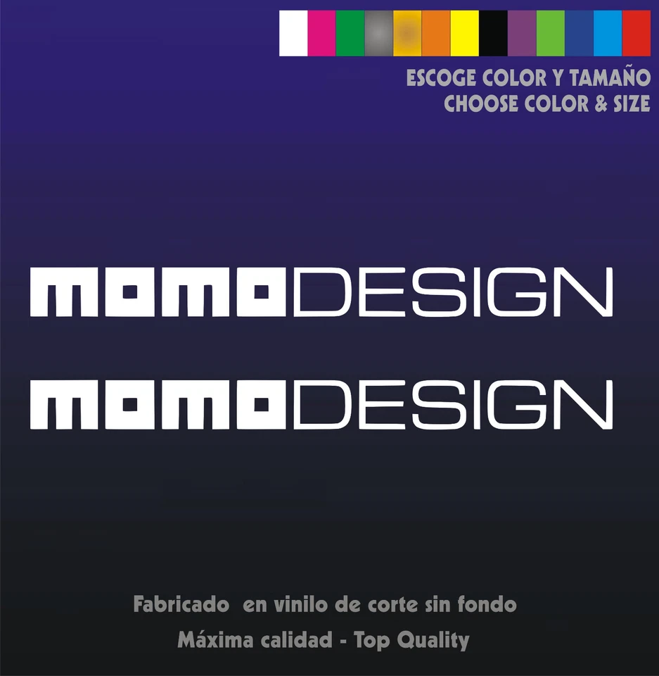2 x Stickers Vinilo - MOMO DESING - Pegatina Vinyl Aufkleber Adesivi - Sticker