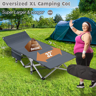NAIZEA Lettino Da Campeggio XXL 900LBS - Pieghevole E Portatile Per Adulti, Supporto Pesante