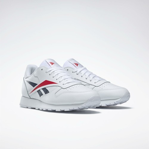 REEBOK MEN'S CLASSIC LEATHER VECTOR SHOES WHITE RETRO SPORTS 90S RED NAVY  SALE | eBay