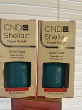 CND Shellac UV LED Gel Nail Polish Base Top Coat 7.3ml 0.25oz Caribbean Sea (2)