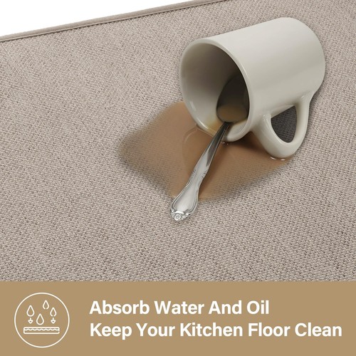 Kitchen Mats for Floor Kitchen Rugs Non Slip Washable Absorbent Runner Rugs f... - Picture 3 of 8