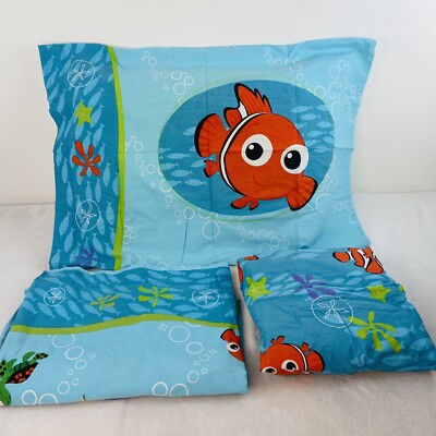Disney Finding Nemo Dory Squirt PCS Blue Sheet Set Twin Size