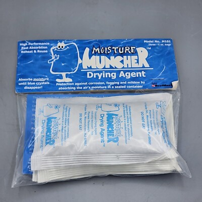 Sealife Moisture Muncher Drying Agent M101 Three 1 oz. bags Indicating Desiccant