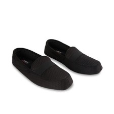 NEW JEFF BANKS MENS SOFT MEMORY FOAM SLIPPERS SIZE LARGE - BLACK RRP 59.99
