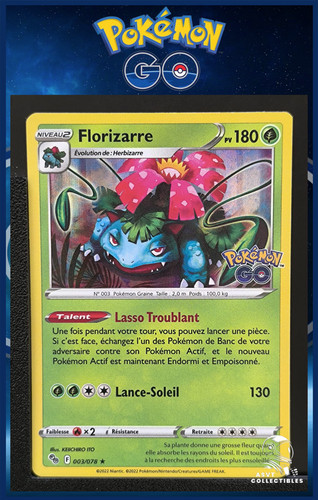 Carte Pokémon Florizarre 003/078 Holo EB10.5 Pokémon Go FR