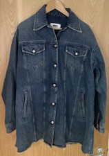 Maison Margiela Women’s Denim Jacket Size 38 Xl Luxury Oversized Buttons Italy