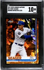 2019 Topps Chrome Sapphire #41 Corey Seager Orange Refractor /25