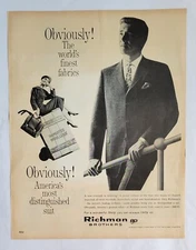 1950s Richman Brothers Woolen Suits Print Ad 10 x 13"