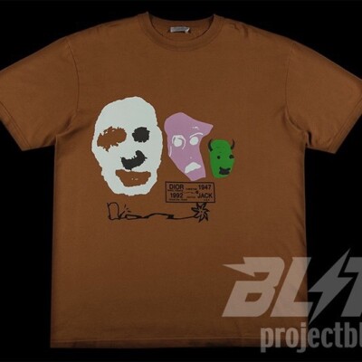 CHRISTIAN DIOR X CACTUS JACK OVERSIZED T-SHIRT XL BROWN TRAVIS