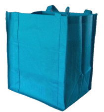 Large Size Reusable GROCERY BAG - MAUI BLUE - Recyclable Shopping Tote - NEW