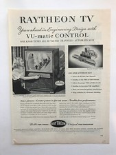 1953 Raytheon TV VU-Matic Control, Mennen Shave Cream Vintage Print Ads