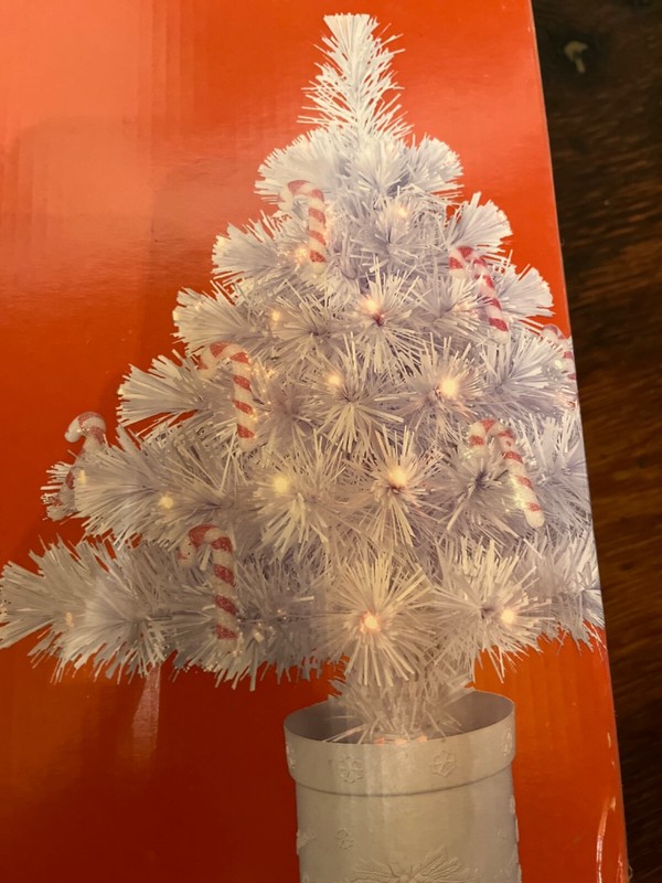 New Tabletop White FiberOptic 24" Christmas Tree