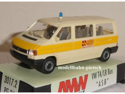 AWM AMW 3017.2   VW T4 Bus ''A S B '' Arbeiter Samariter Bund  ,    1:87, neu, OVP