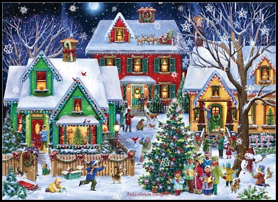 Neighborhood Christmas - Chart Counted Cross Stitch Patterns Needlework DMC DIY