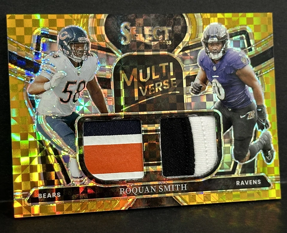 2023 Panini Select Football Roquan Smith Multiverse Dual Patch Gold Prizm /10 - Image 2 of 4