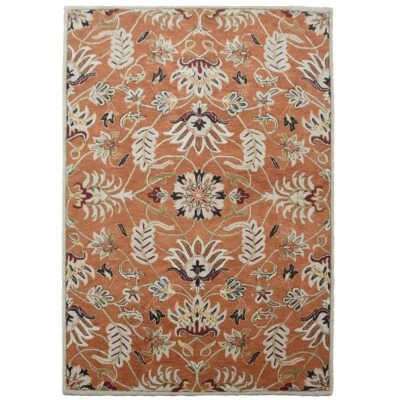 Eco-Friendly Hand Tufted Wool Area Rug Oriental Orange BBH Homes BBK00268