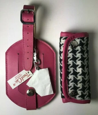 Travel Chic Pink Luggage Name Tag / Identifier w/ Handle Wrap Suitcase Spotter