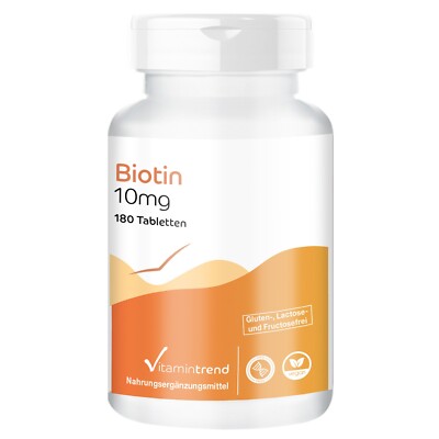 Biotin 10 mg - 180 Tabletten, hochdosiert, vegan, für 1/2 Jahr | Vitamintrend