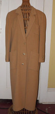 Vintage Jacobson’s Coat Size Large Camel Hair Full Length Overcoat Button Up