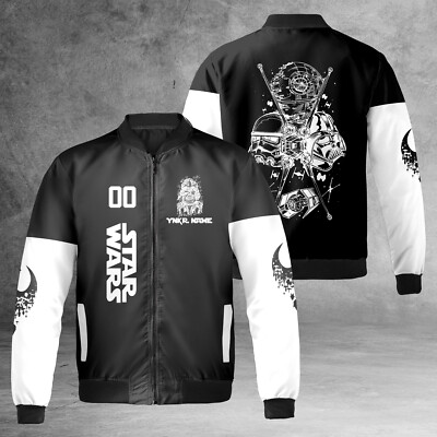 Personalized Star Wars Darth Vader Stormtrooper Death Star Bomber Jacket