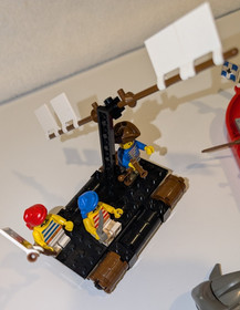 Lego 6245 Harbor Sentry and 6257 Pirates Castaway's Raft 98% complete - No Box