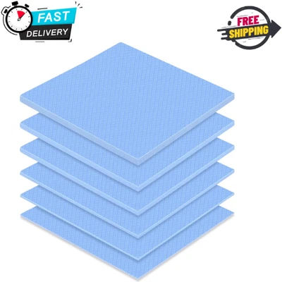 BRANDED 6 Pcs Thermal Pad 100 X 100 Mm, 0.5 Mm, 1 Mm, 1.5 Mm, 2 Mm, 2.5 Mm, 3 Mm Heat Re