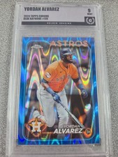 Yordan Alvarez 2024 Topps  Raywave 170 Golden Grading 9 Graded Numbered /150